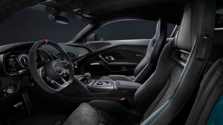 Audi R8 V10 Green Hell 2021. Desktop wallpaper