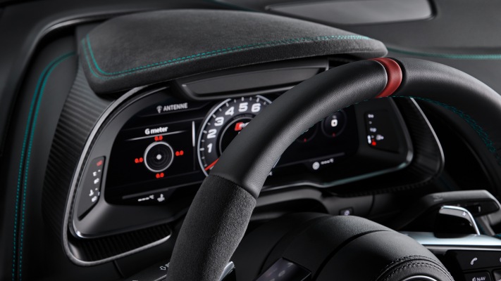 Audi R8 V10 Green Hell 2021. Desktop wallpaper