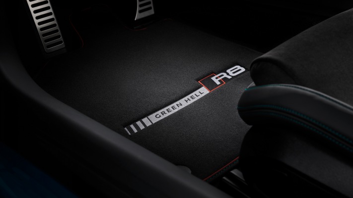Audi R8 V10 Green Hell 2021. Desktop wallpaper