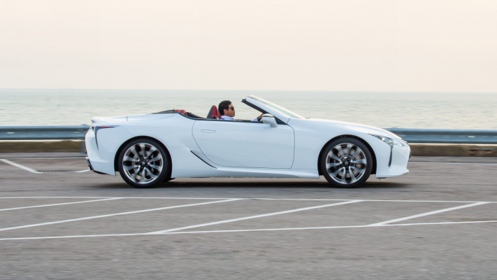 Lexus LC 500 Convertible UK Version 2021. Desktop wallpaper