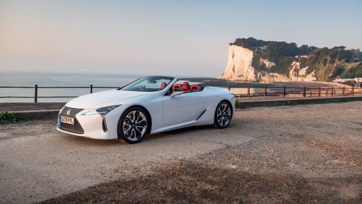Lexus LC 500 Convertible UK Version 2021. Desktop wallpaper