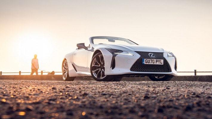 Lexus LC 500 Convertible UK Version 2021. Desktop wallpaper