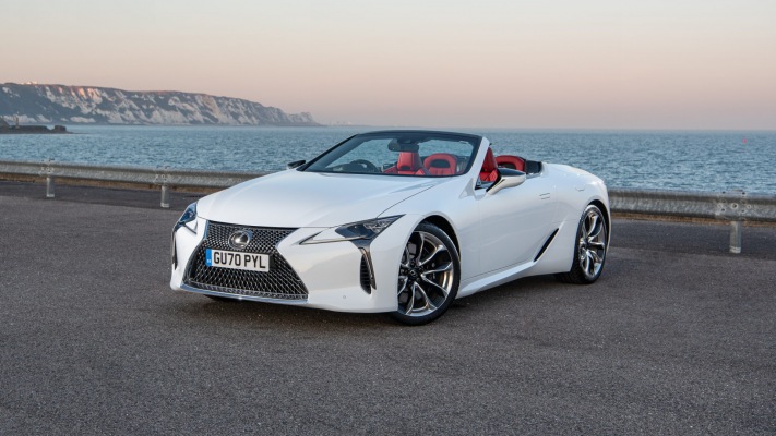 Lexus LC 500 Convertible UK Version 2021. Desktop wallpaper