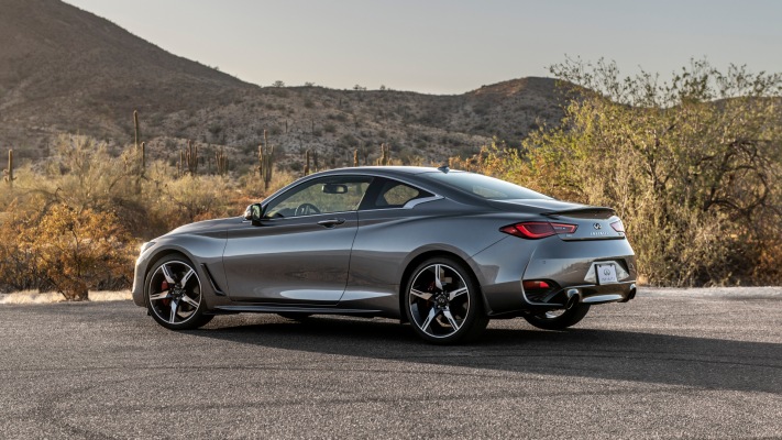 Infiniti Q60 Red Sport 2021. Desktop wallpaper