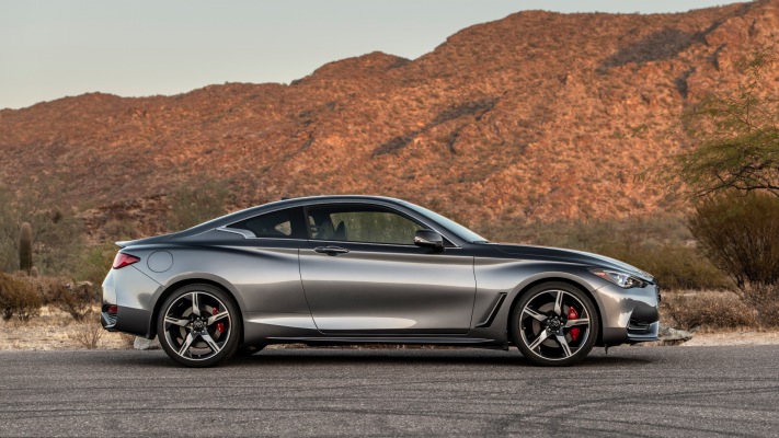 Infiniti Q60 Red Sport 2021. Desktop wallpaper