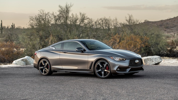 Infiniti Q60 Red Sport 2021. Desktop wallpaper
