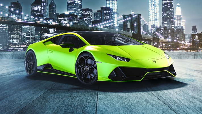 Lamborghini Huracán EVO Fluo Capsule 2021. Desktop wallpaper