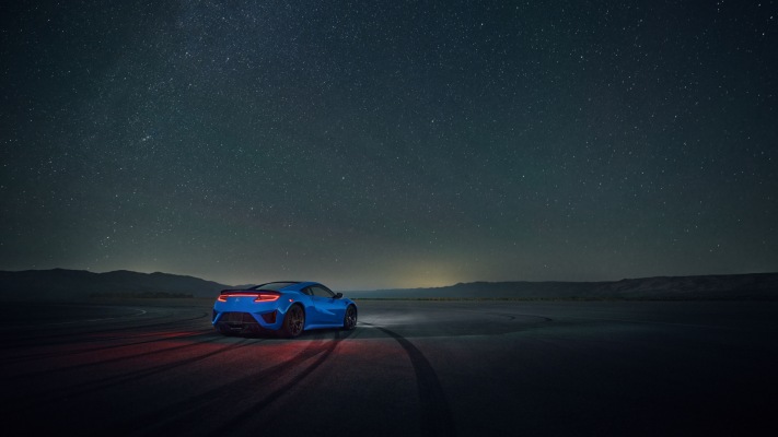 Acura NSX Long Beach Blue Pearl 2021. Desktop wallpaper