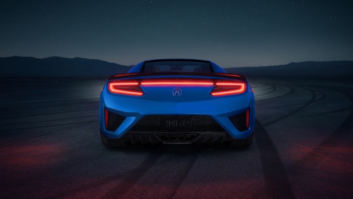 Acura NSX Long Beach Blue Pearl 2021. Desktop wallpaper