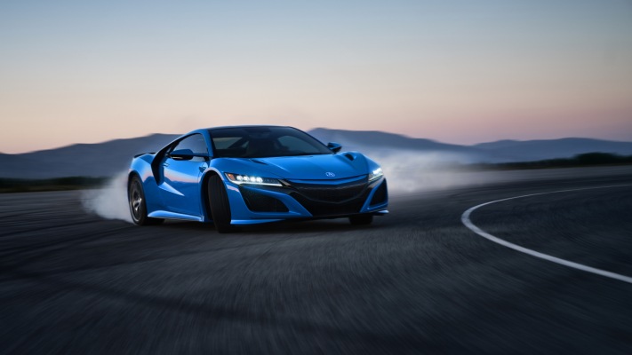 Acura NSX Long Beach Blue Pearl 2021. Desktop wallpaper