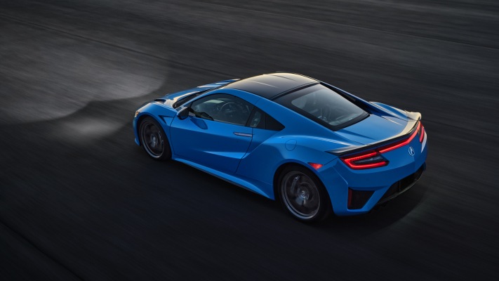 Acura NSX Long Beach Blue Pearl 2021. Desktop wallpaper