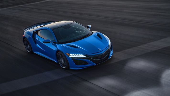 Acura NSX Long Beach Blue Pearl 2021. Desktop wallpaper