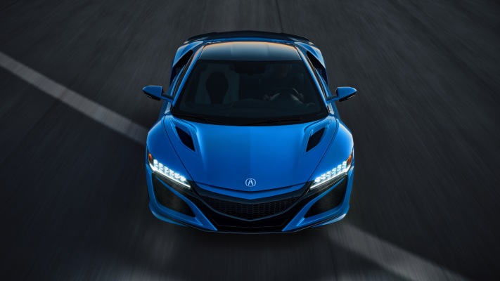 Acura NSX Long Beach Blue Pearl 2021. Desktop wallpaper