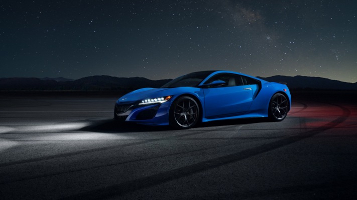 Acura NSX Long Beach Blue Pearl 2021. Desktop wallpaper