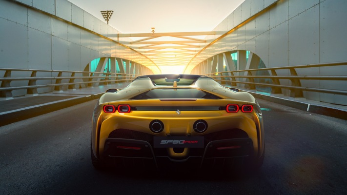 Ferrari SF90 Spider 2021. Desktop wallpaper