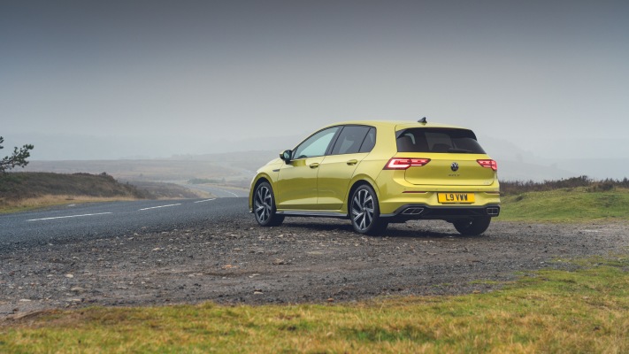 Volkswagen Golf VIII R-Line UK Version 2021. Desktop wallpaper