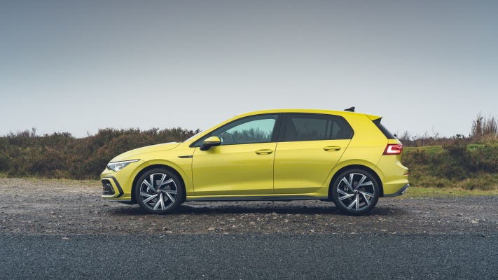 Volkswagen Golf VIII R-Line UK Version 2021. Desktop wallpaper
