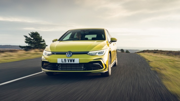 Volkswagen Golf VIII R-Line UK Version 2021. Desktop wallpaper