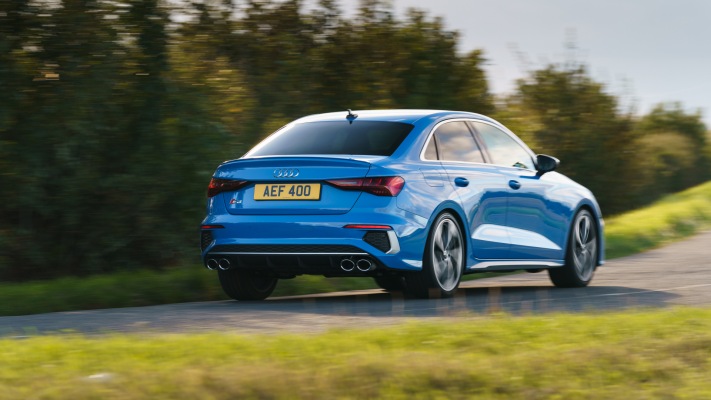 Audi S3 Sedan UK Version 2021. Desktop wallpaper