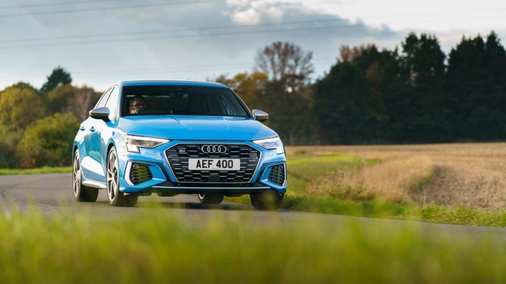 Audi S3 Sedan UK Version 2021. Desktop wallpaper