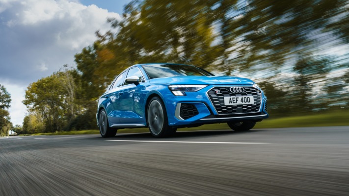 Audi S3 Sedan UK Version 2021. Desktop wallpaper