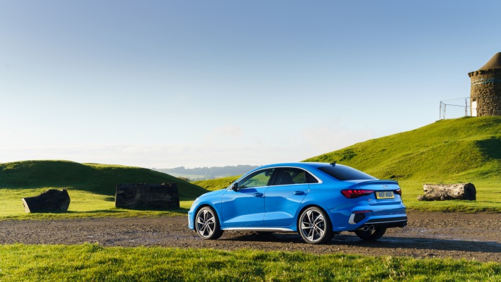 Audi S3 Sedan UK Version 2021. Desktop wallpaper