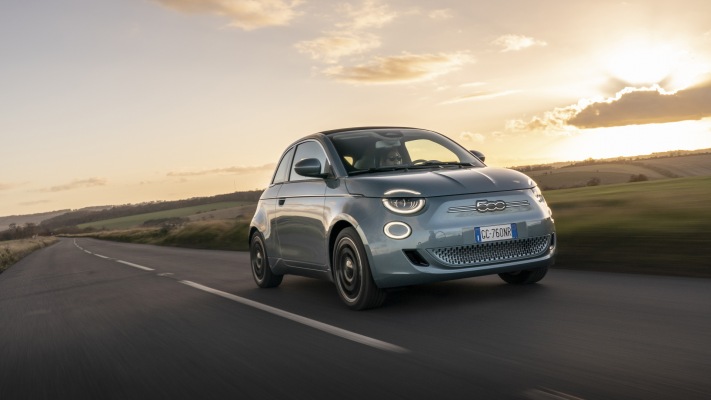 Fiat 500 Cabriolet 2021. Desktop wallpaper