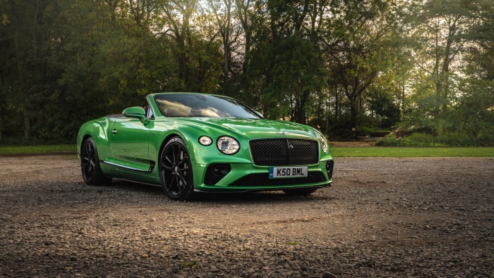 Bentley Continental GT Convertible UK Version 2021. Desktop wallpaper