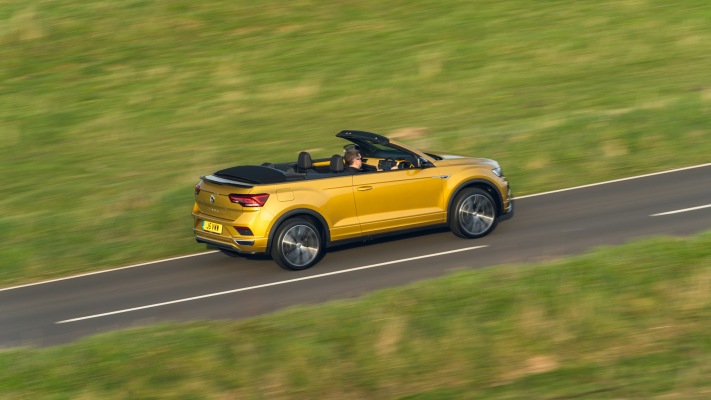 Volkswagen T-Roc Cabriolet R-Line UK Version 2021. Desktop wallpaper