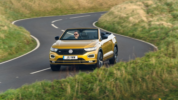 Volkswagen T-Roc Cabriolet R-Line UK Version 2021. Desktop wallpaper