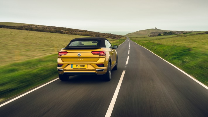 Volkswagen T-Roc Cabriolet R-Line UK Version 2021. Desktop wallpaper