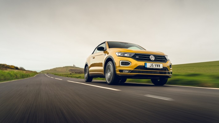 Volkswagen T-Roc Cabriolet R-Line UK Version 2021. Desktop wallpaper