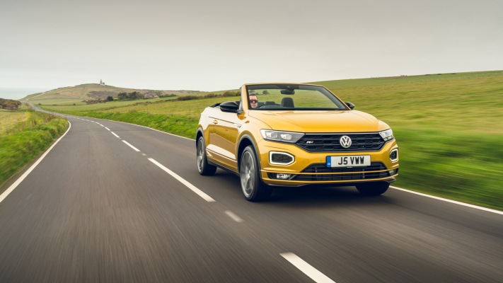 Volkswagen T-Roc Cabriolet R-Line UK Version 2021. Desktop wallpaper