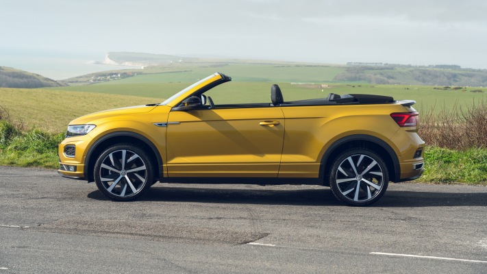 Volkswagen T-Roc Cabriolet R-Line UK Version 2021. Desktop wallpaper