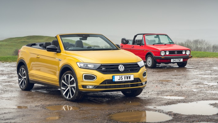 Volkswagen T-Roc Cabriolet R-Line UK Version 2021. Desktop wallpaper
