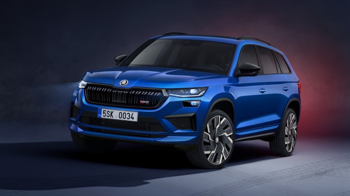 Skoda Kodiaq RS 2021. Desktop wallpaper