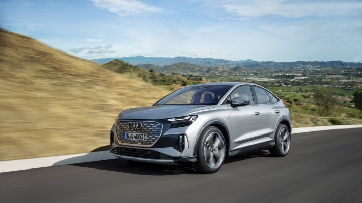 Audi Q4 Sportback e-tron 2022. Desktop wallpaper