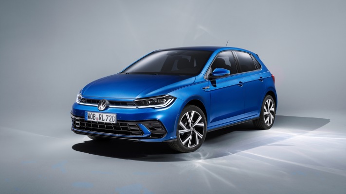 Volkswagen Polo R-Line 2022. Desktop wallpaper
