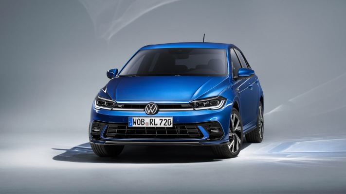 Volkswagen Polo R-Line 2022. Desktop wallpaper