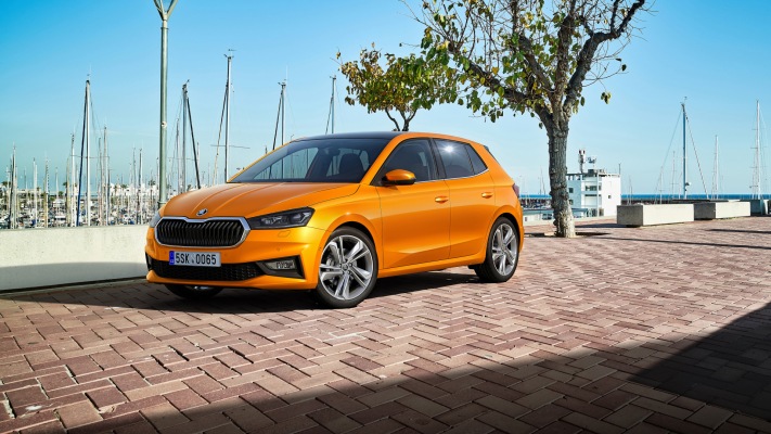 Skoda Fabia 2022. Desktop wallpaper