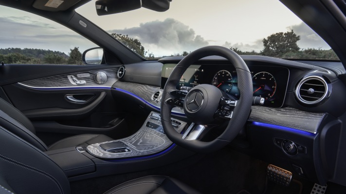 Mercedes-Benz E 400d Estate UK Version 2021. Desktop wallpaper