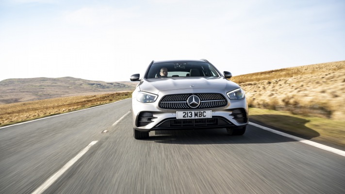Mercedes-Benz E 300de Estate UK Version 2021. Desktop wallpaper