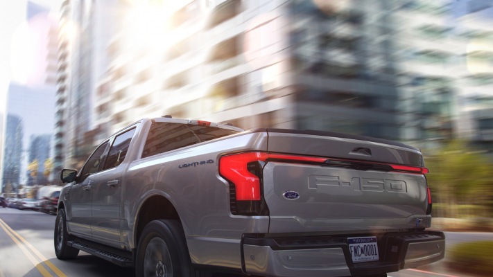Ford F-150 Lightning Lariat 2022. Desktop wallpaper