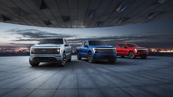 Ford F-150 Lightning Lariat 2022. Desktop wallpaper