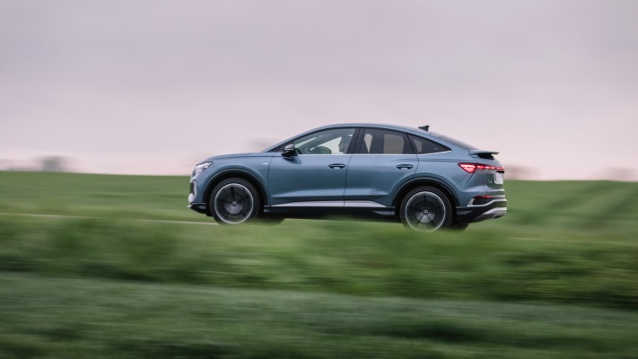 Audi Q4 Sportback 50 e-tron quattro Edition One 2022. Desktop wallpaper