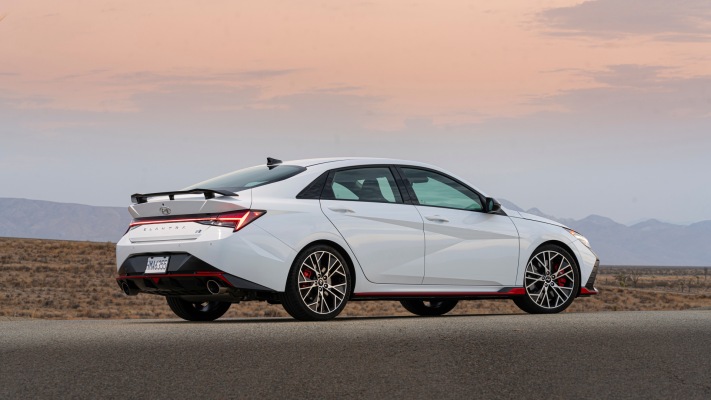 Hyundai Elantra N USA Version 2022. Desktop wallpaper