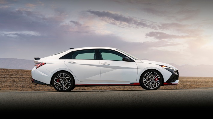 Hyundai Elantra N USA Version 2022. Desktop wallpaper
