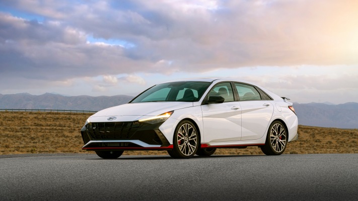 Hyundai Elantra N USA Version 2022. Desktop wallpaper