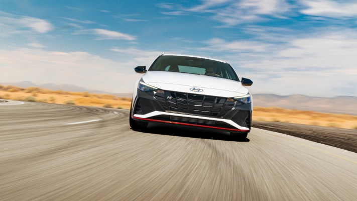Hyundai Elantra N USA Version 2022. Desktop wallpaper