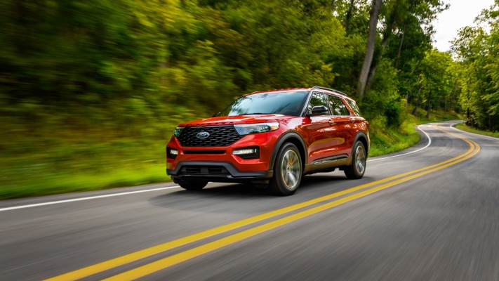 Ford Explorer ST-Line 2022. Desktop wallpaper